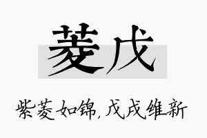 菱戊名字的寓意及含义