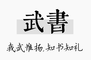 武书名字的寓意及含义