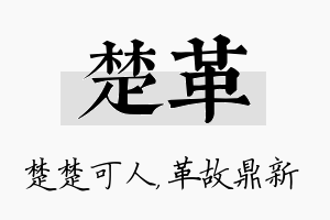 楚革名字的寓意及含义