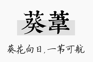 葵苇名字的寓意及含义