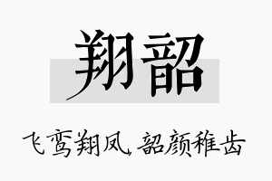 翔韶名字的寓意及含义