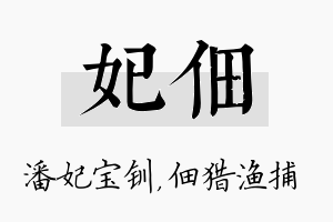 妃佃名字的寓意及含义