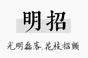 明招名字的寓意及含义