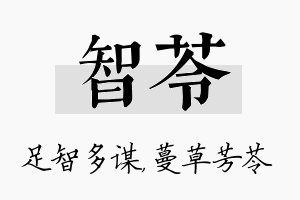 智苓名字的寓意及含义