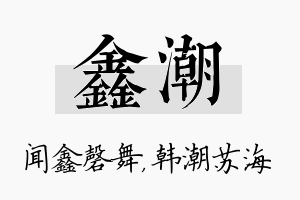 鑫潮名字的寓意及含义