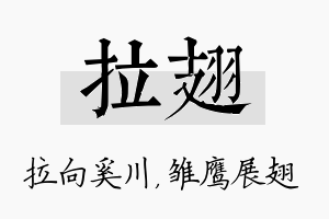 拉翅名字的寓意及含义