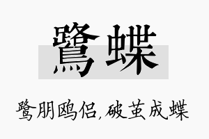 鹭蝶名字的寓意及含义