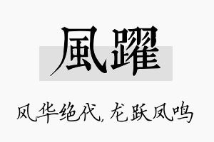 风跃名字的寓意及含义