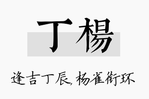 丁杨名字的寓意及含义