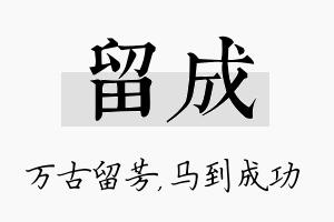 留成名字的寓意及含义