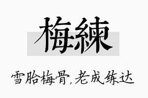 梅练名字的寓意及含义