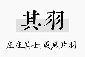 其羽名字的寓意及含义