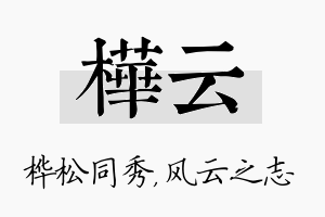 桦云名字的寓意及含义