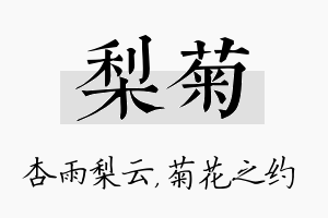 梨菊名字的寓意及含义