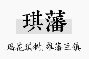 琪藩名字的寓意及含义