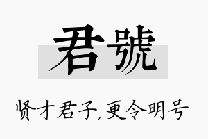 君号名字的寓意及含义