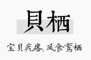 贝栖名字的寓意及含义