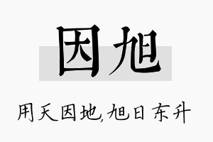 因旭名字的寓意及含义