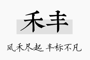 禾丰名字的寓意及含义