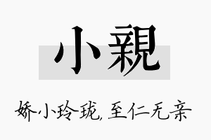 小亲名字的寓意及含义