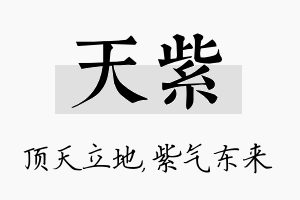 天紫名字的寓意及含义