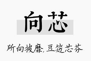 向芯名字的寓意及含义