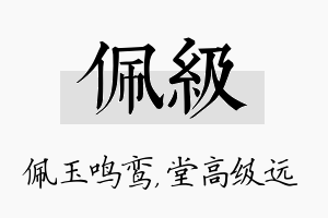 佩级名字的寓意及含义