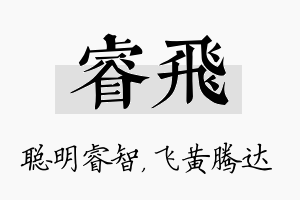 睿飞名字的寓意及含义