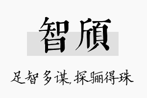 智颀名字的寓意及含义