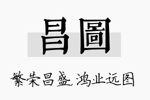 昌图名字的寓意及含义