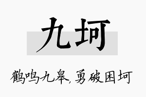 九坷名字的寓意及含义