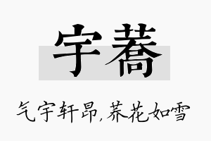 宇荞名字的寓意及含义