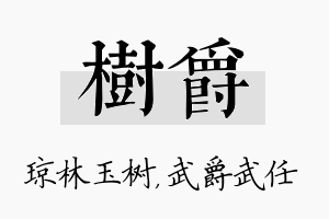 树爵名字的寓意及含义