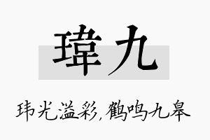 玮九名字的寓意及含义