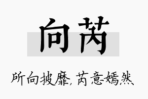 向芮名字的寓意及含义