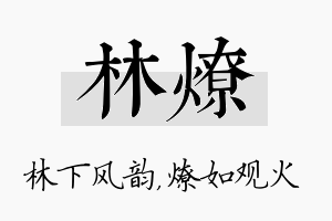 林燎名字的寓意及含义