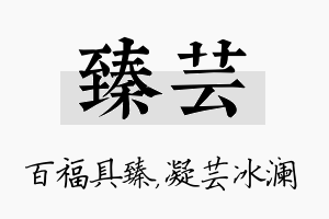 臻芸名字的寓意及含义