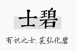 士碧名字的寓意及含义