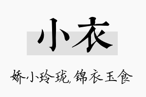 小衣名字的寓意及含义