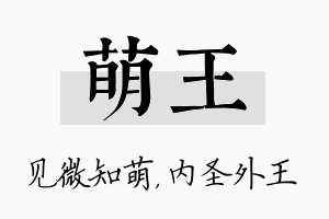 萌王名字的寓意及含义