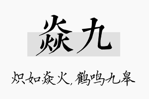 焱九名字的寓意及含义