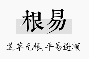 根易名字的寓意及含义