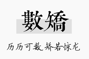 数矫名字的寓意及含义