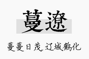 蔓辽名字的寓意及含义