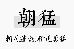 朝猛名字的寓意及含义