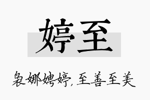 婷至名字的寓意及含义