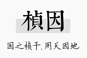 桢因名字的寓意及含义