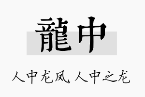 龙中名字的寓意及含义