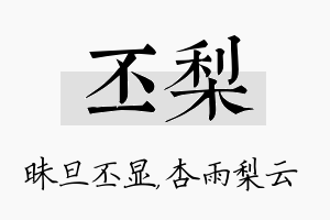 丕梨名字的寓意及含义