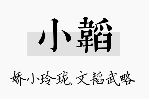 小韬名字的寓意及含义